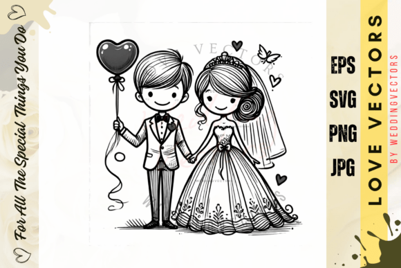 C4181: Elegant Floral Wedding Vectors for Your Designs