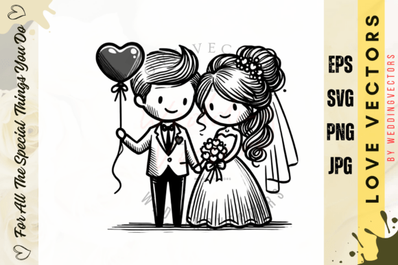 C4304: Gold-Accented Wedding Vectors for Elegant Design