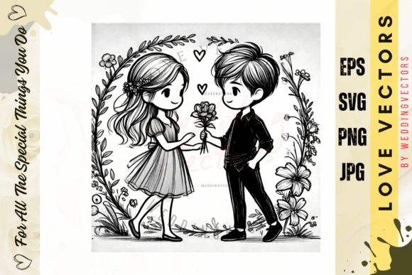 Capturing Romance: The C4388 Vector Set for Wedding Design