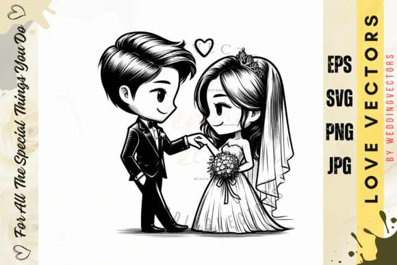 Elegant Soft-Focus Bridal Illustration: A Timeless Emblem