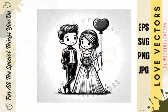 Golden Romance: Crafting Love Stories with the C4036 Vector Set