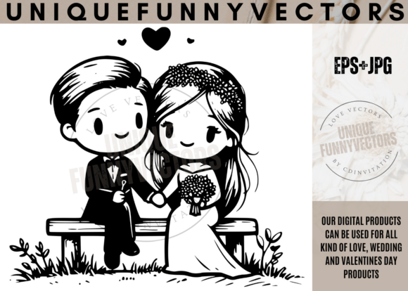 Love Wedding Stick Vectors: Charming SVG & EPS Designs