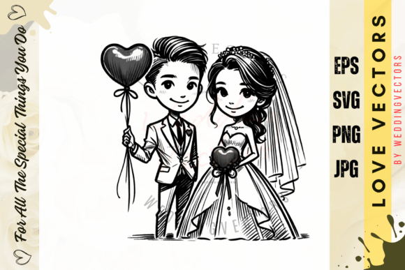 Romance in Vectors: Modern Luxury Love Illustration - C4129