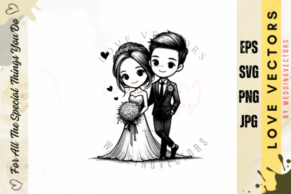 Wedding Couple and Love Vectors - C4230: A Bohemian Dream