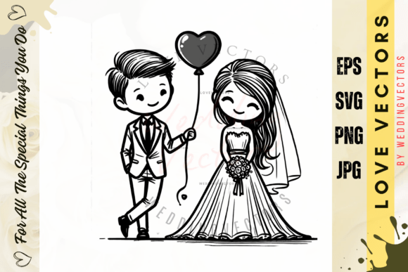 Wedding Couple and Love Vectors - C4295: A Designer's Guide to Romance