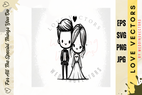 Wedding Couple and Love Vectors - C4362: A Designer's Guide to Romantic Visuals