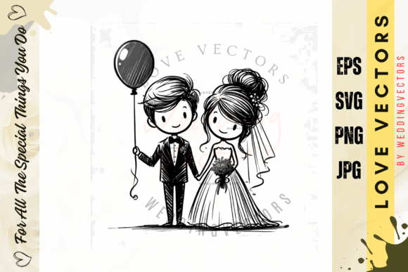 Wedding Couple and Love Vectors - C4363: A Designer's Dream