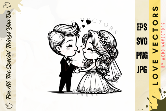 Wedding Couple & Love Vectors: C4094 Design Set